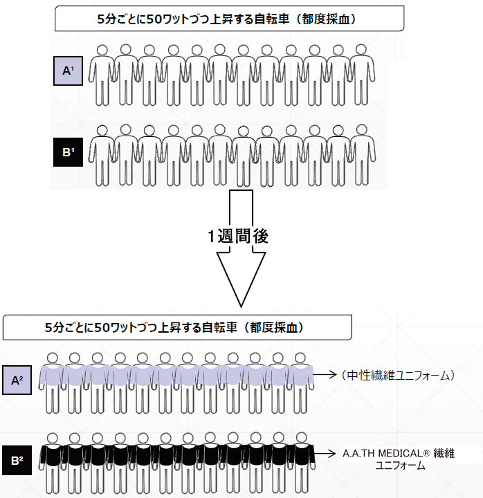 乳酸現象盲検試験イメージ図